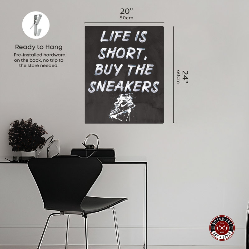Notoriart, acheter les espadrilles encadrées, art mural 1 pièce, Toile tendue, H 24 po x l 20 po