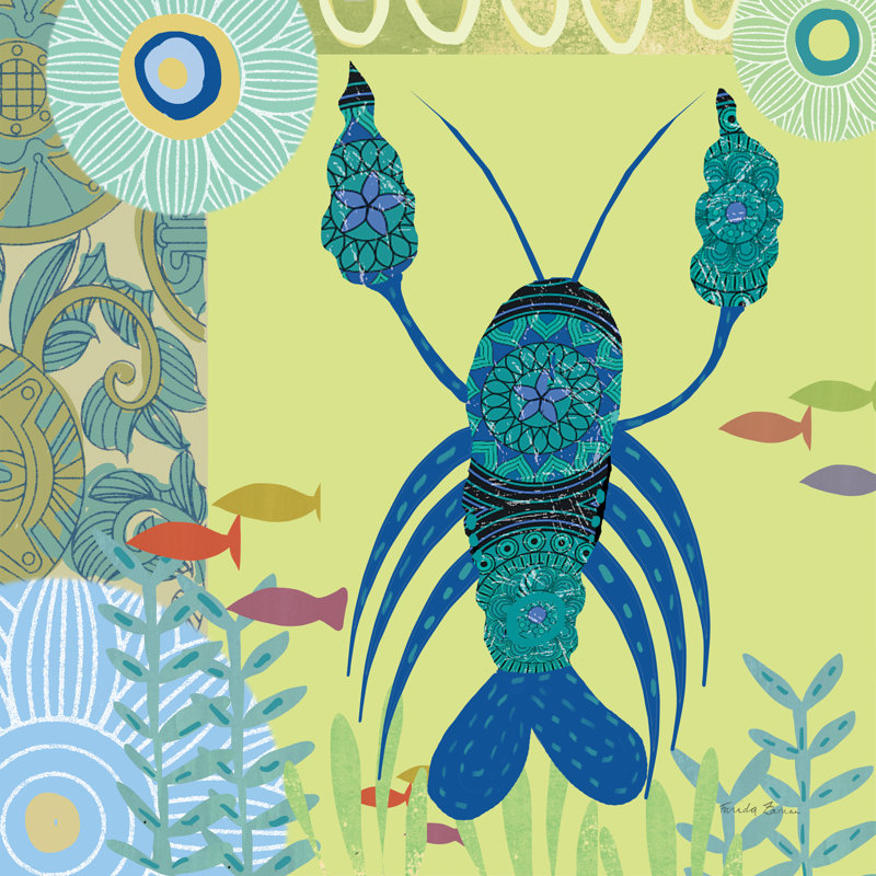 Underwater World I by Farida Zaman - Wrapped Canvas Print, 51cm H x 51cm W x 3.8cm D