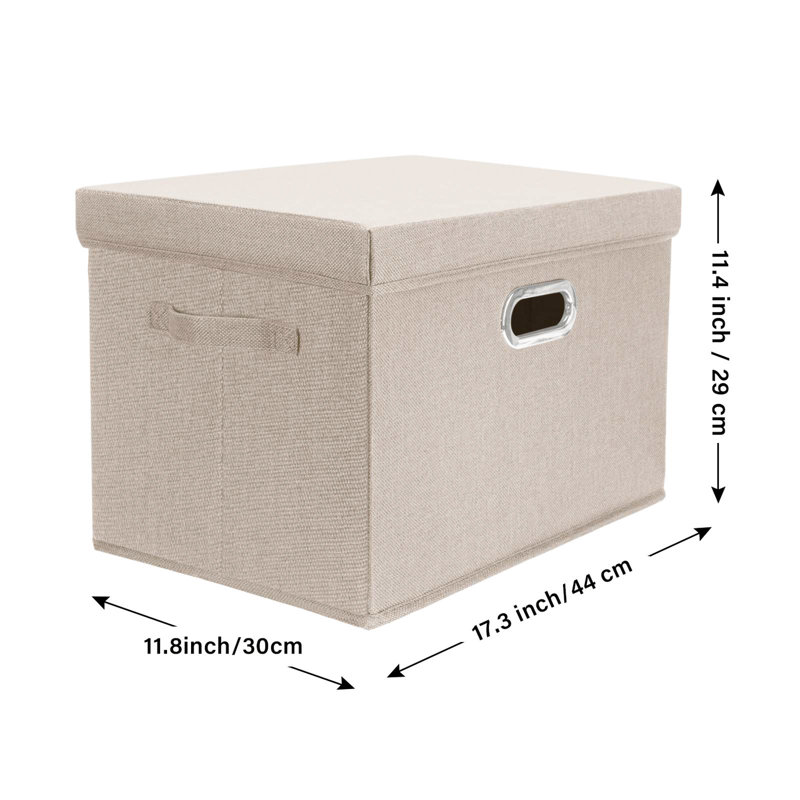 Fabric Decorative Bin, Beige