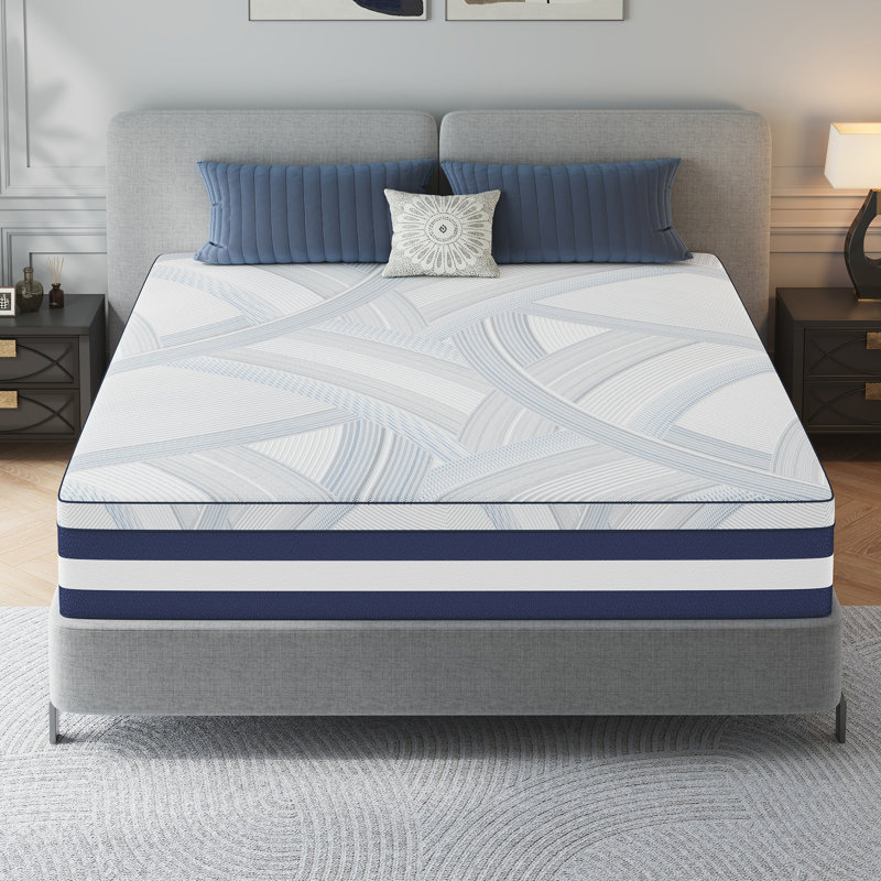 Grand matelas en mousse viscoélastique gélifiée 12 po, mi-ferme, CertiPUR-US®, lit dans une boîte
