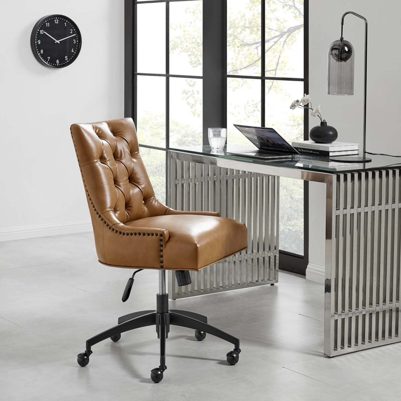 Chaise de bureau Modway Regent, Brun clair