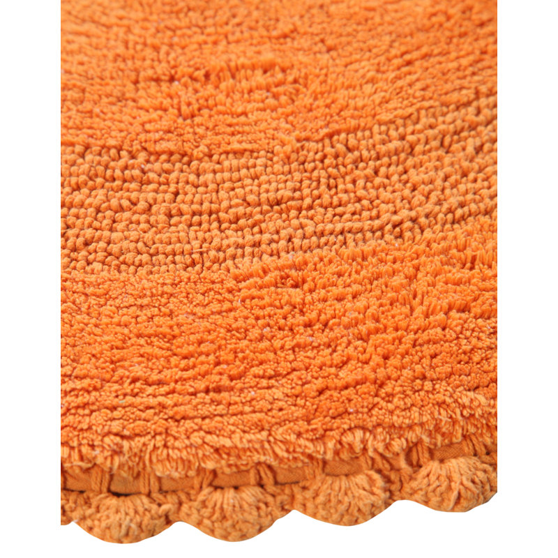 Jarris Cotton Bath Rug, Orange