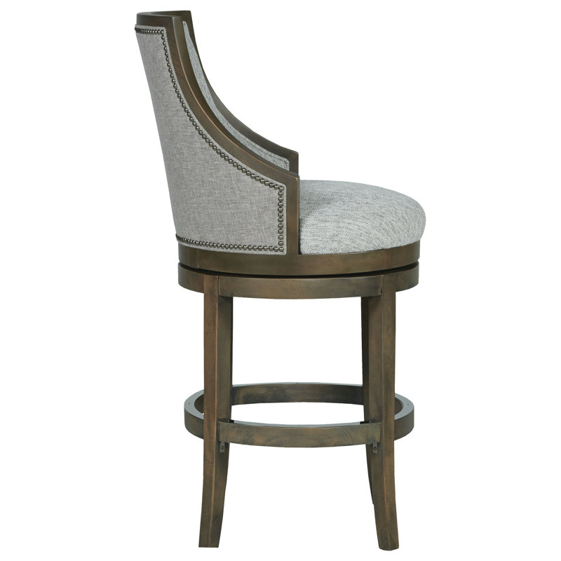 Tabouret de bar 30 po Robroy, Tabac, Vison 9953, Petit - nickel noir
