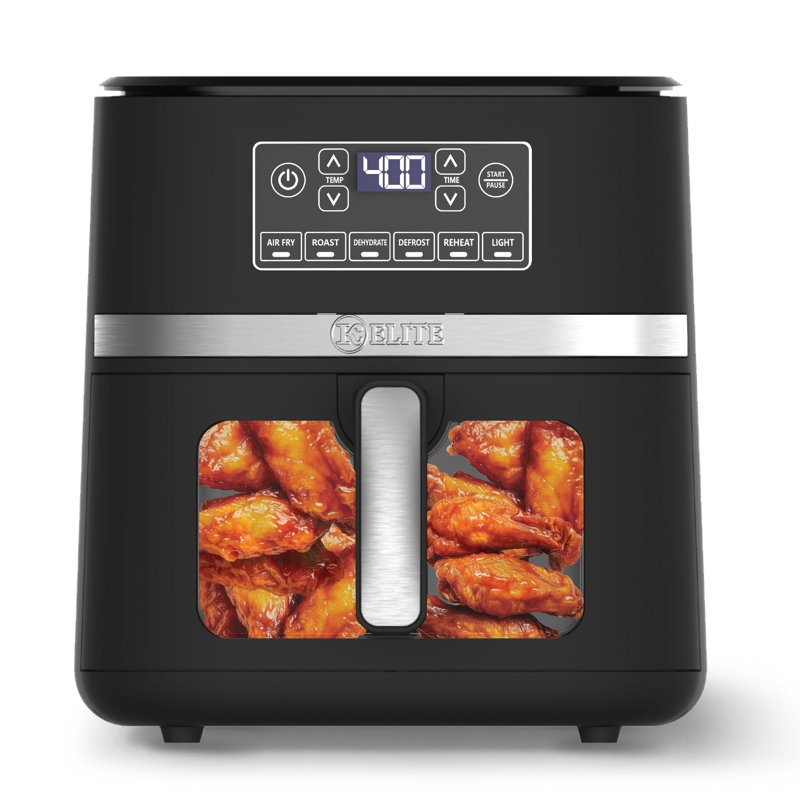 Kitchen Elite 5 Qt Digital Air Fryer, Countertop Nonstick Basket Oven, Black