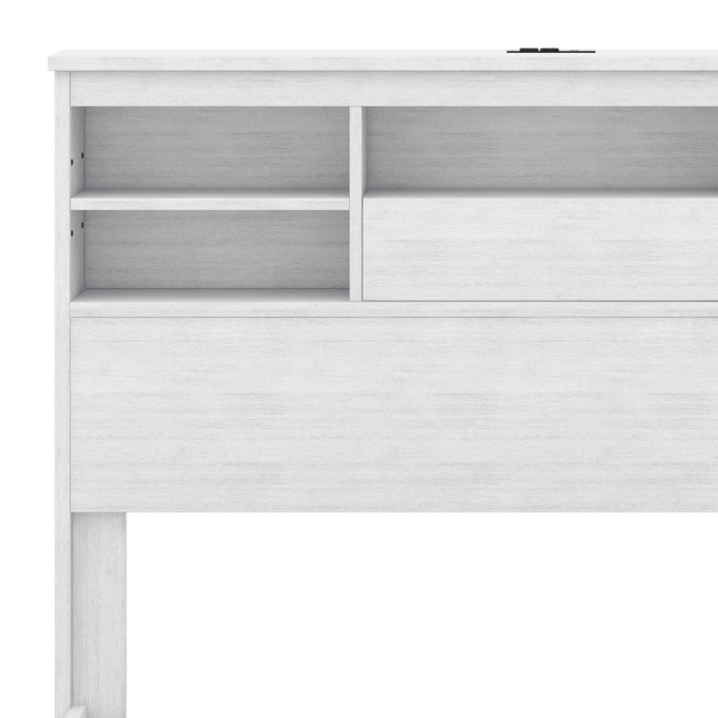 Grand cadre de lit en bois rétro avec 2 tables de chevet et 1 commode