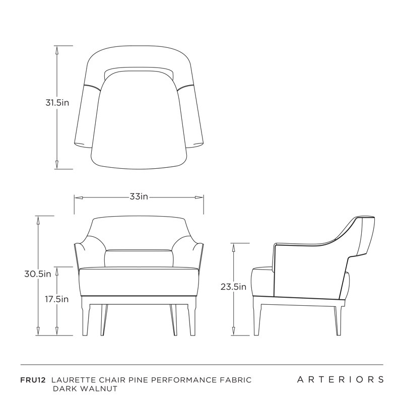 Laurette Chair Pine Performance Chenille