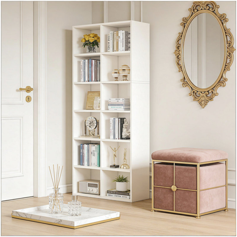 Compact Bookcase,Attractive Display Rack,Open Cabinet