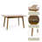 5 Piece Dining Table Set, 4 Solid Wood Yumiko Chairs w Extendable Rectangular Dining Table, Kitchen Set for Four, Dining Room Set-946118318-946118290