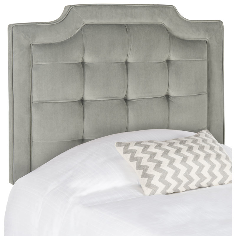 Findlay Upholstered Headboard, Twin, Pewter Velvet