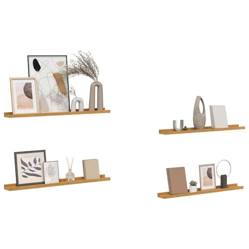 Floating Shelf, 3cm H x 80cm W x 9cm D, Beige