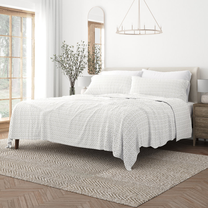 Sage Beaded Arrows Print Microfiber Full Sheet Set