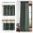 Rustic Grid Pattern Linen Light Filtering Plaid Curtains for Living Room Dining Room, Farmhouse Rod Pocket Back Tab Semi Sheer Window Curtains, 1 Pair-328923829-329966678