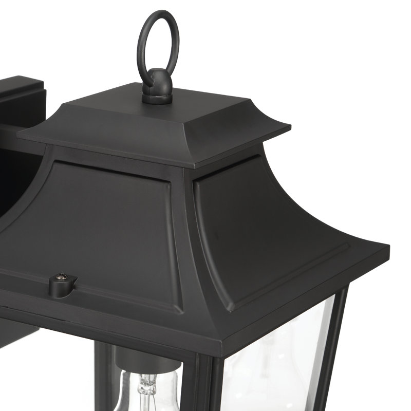 Hunter Spring Cove Outdoor 1 Light Medium 15 Inch Wall Light, Black