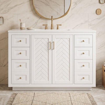 Meuble-lavabo avec lavabo et 6 tiroirs