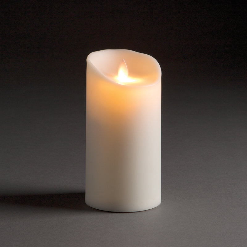 Meltzer Unscented Flameless Candle, 7" H x 3.5" W