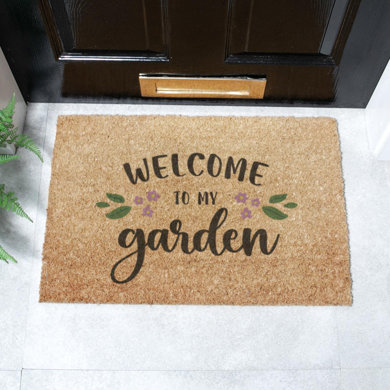 Lamere Non-Slip Floral Outdoor Doormat, 40cm W x 60cm L