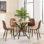 Haynesville Round Metal Base Dining Table-370945241