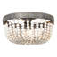 Luminaire lustre perlé blanc Boho