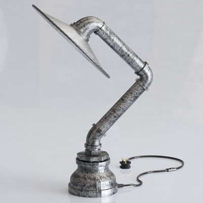 Industrial Steampunk Pipe Lamp, Vintage Retro Desk Light, Creative Water Pipe Table Lamp 31cm, E27 Lighting Fixture for Bedside, Living Room, Bedroom, Study Room, Bar, Restaurant