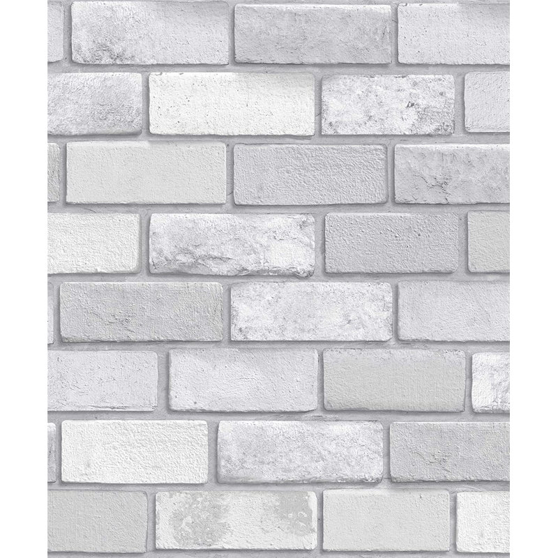 Bucher 10.05m x 53cm Textured Glitter Wallpaper Roll, Silver