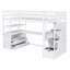 Lit mezzanine avec bureau et tablettes-964261542