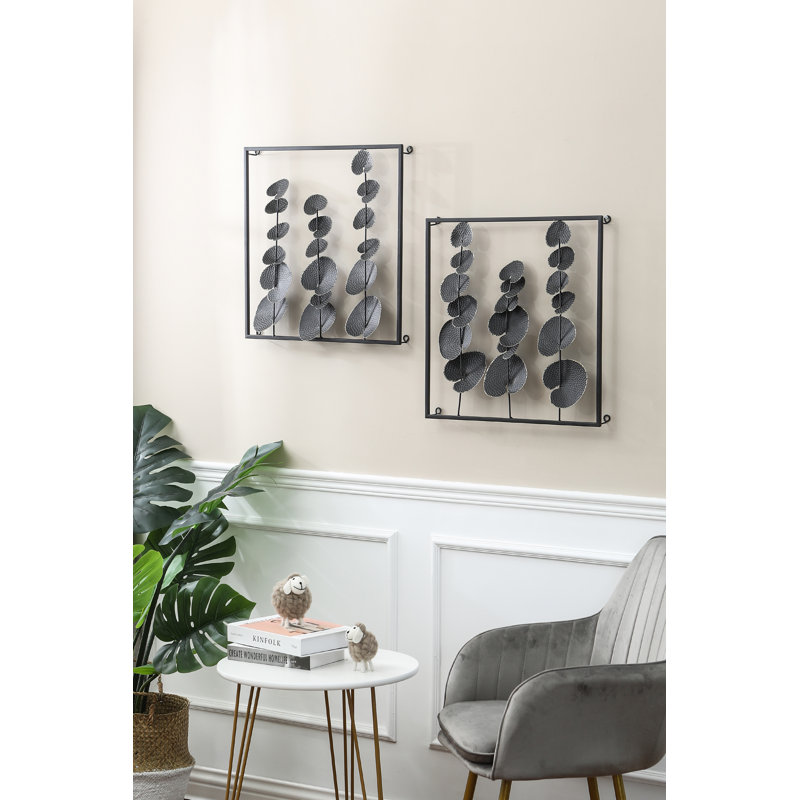 Handmade Boho Plants & Flowers Wall Decor on Metal