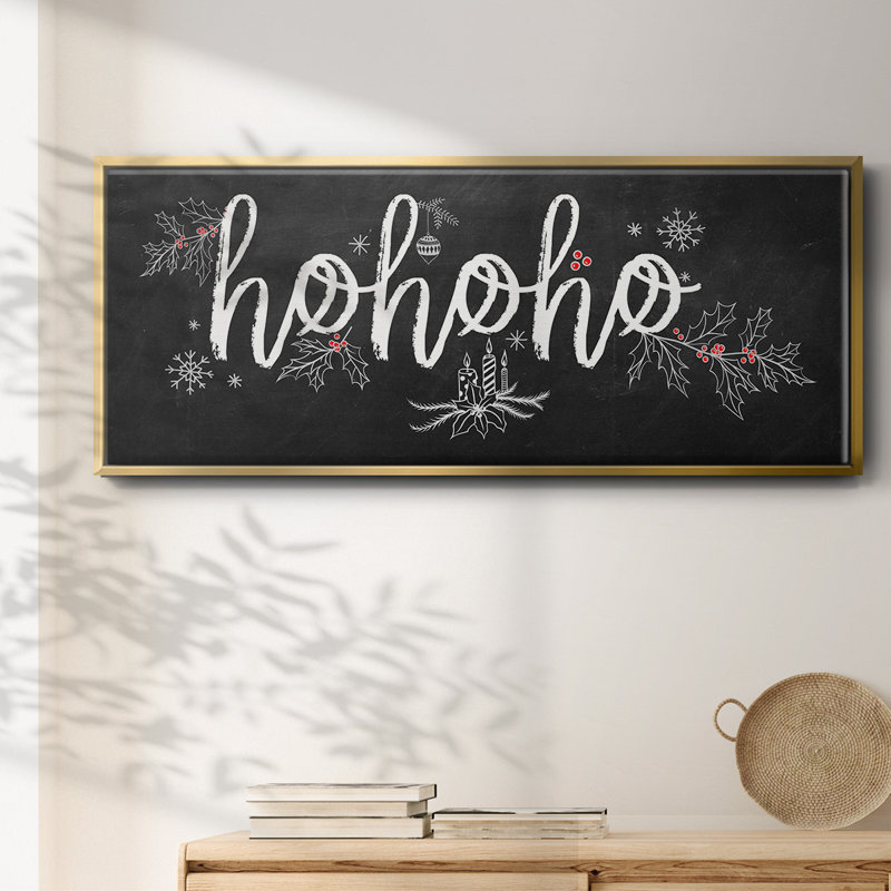 Ho Ho Ho- Framed Canvas, 8" H x 20" W