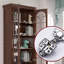 Vitrines en bois massif noisette + verre