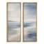 Horizon côtier bleu-gris doux – Ensemble de 2 impressions d'art encadrées sur toile 60"x20"x2, 60"x30"x2-134803931-134803935