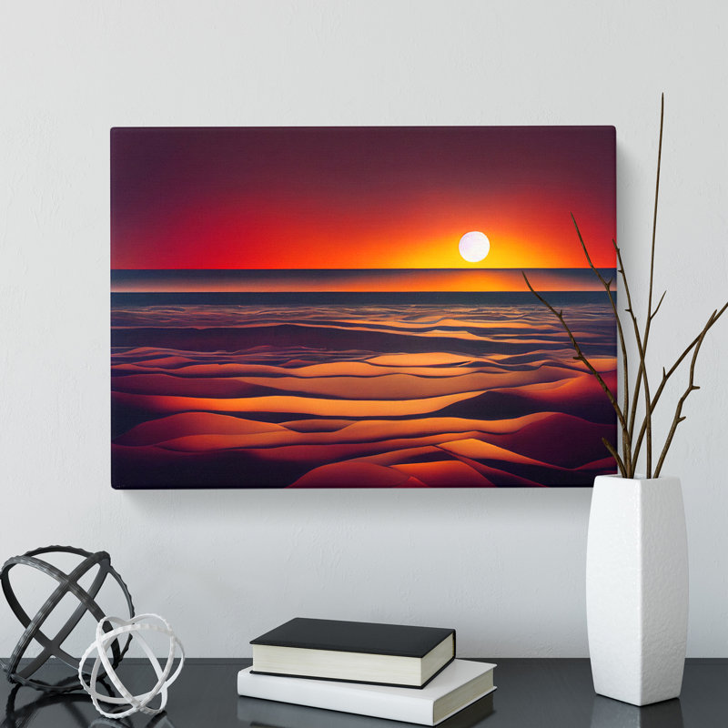 Great Ocean Sunset - Wrapped Canvas, 35cm H x 50cm W x 3cm D