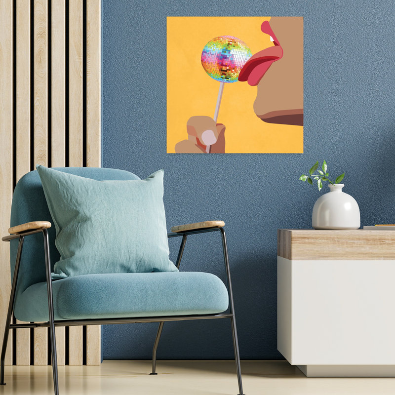 Art contemporain, art mural rétro, H 18" x l 18"