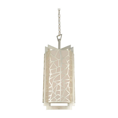 Lustre Miramar 16 po à 8 douilles, couleur argent rose