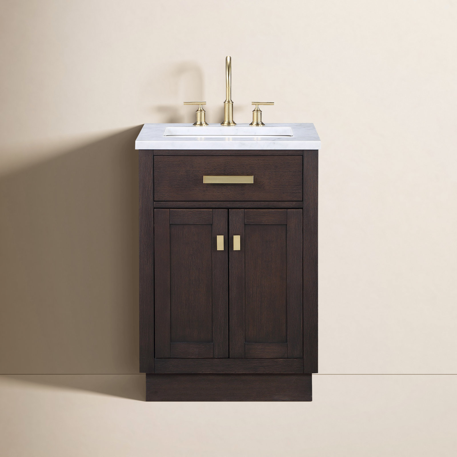 Nicholls 24" Single Bathroom Vanity, Brown