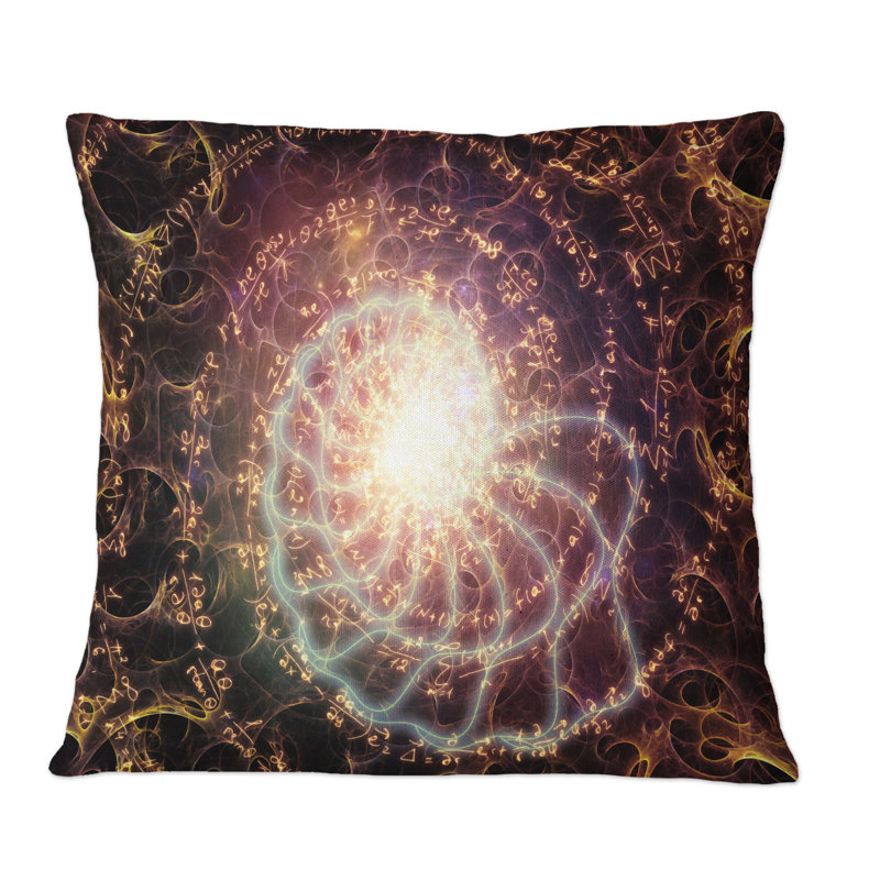 Coussin Spiral Helix Fractal Infinity III - Modern, 18 po x 18 po