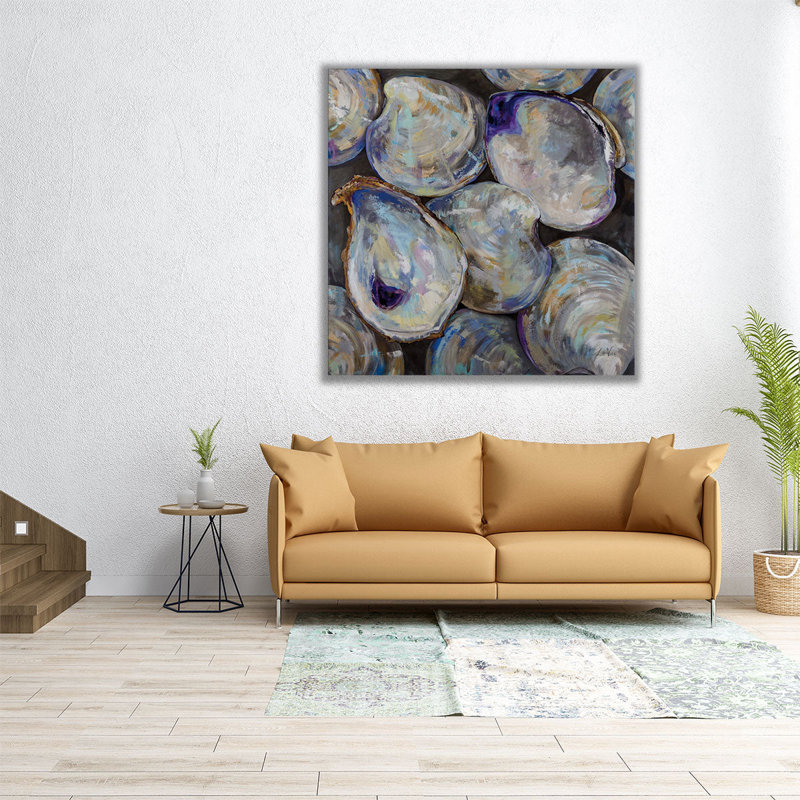 Oyster perdu - reproduction d'art sur toile, H 12 po x l 12 po