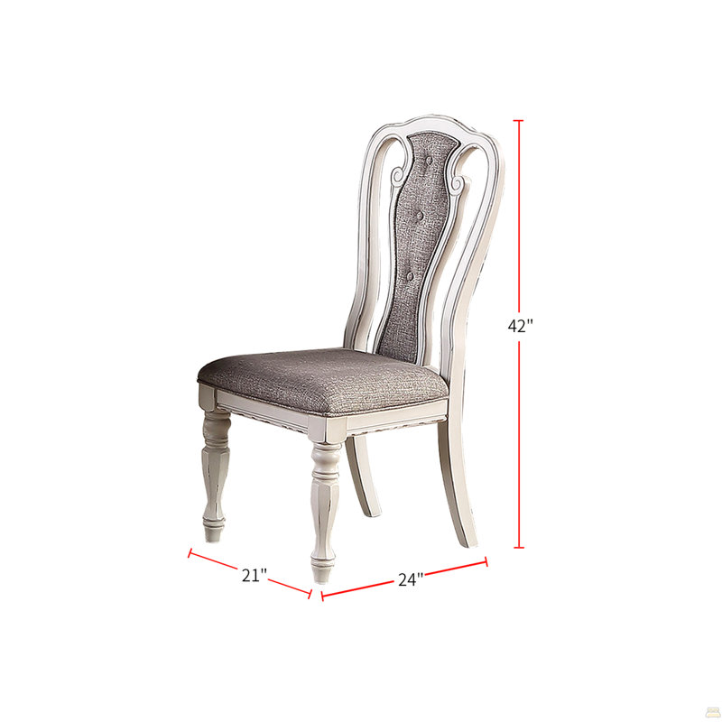 Chaise de salle à manger en tissu d'ameublement, ensemble de 2