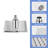 10" Square Rain Shower Head, Ultra-Thin Design 304 Stainless Steel Ceiling Shower Head, Wall/Ceiling Mounted