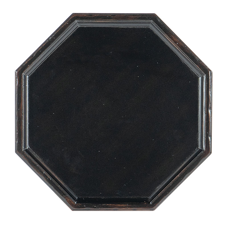 Black Cherry Octagonal Rustic Wood Side Table