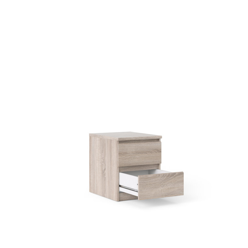 Janean 40.2cm W Manufactured Wood Bedside Table, Truffle