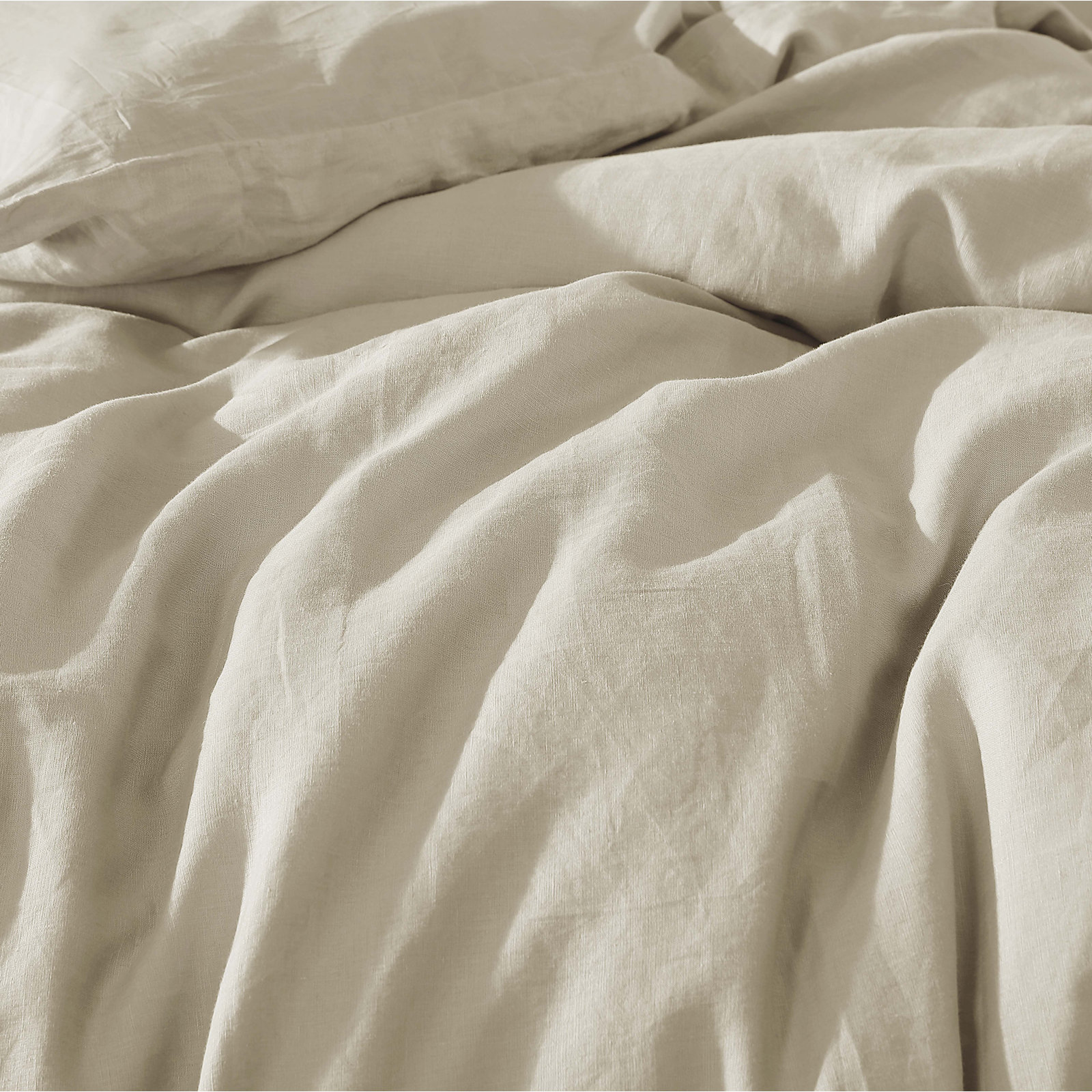 Hilma Linen Comforter Set, King Comforter + 2 King Shams, Oatmeal
