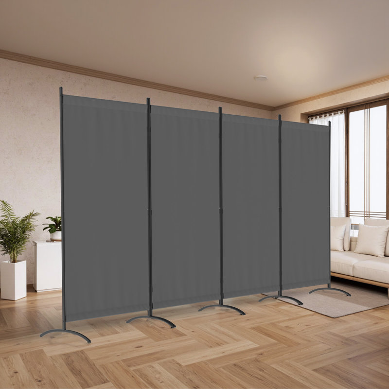 Paravents et paravents pliables, paravent et paravent, paravent 3 cloisons, 71" H x 135.43" W x 19.7" D, Gris