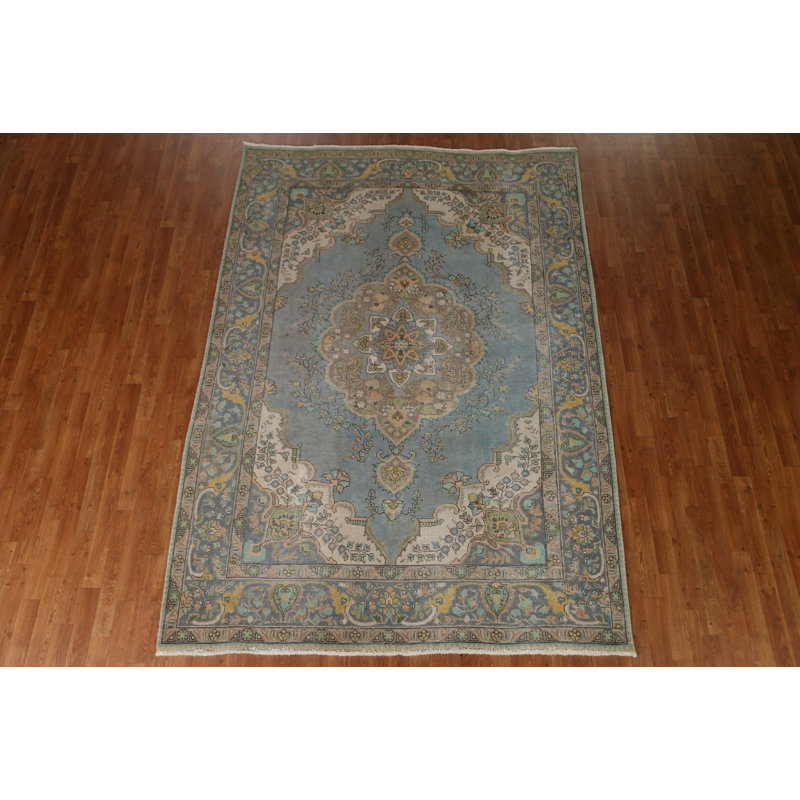 Tapis persan vieilli 7 x 9 Tabriz
