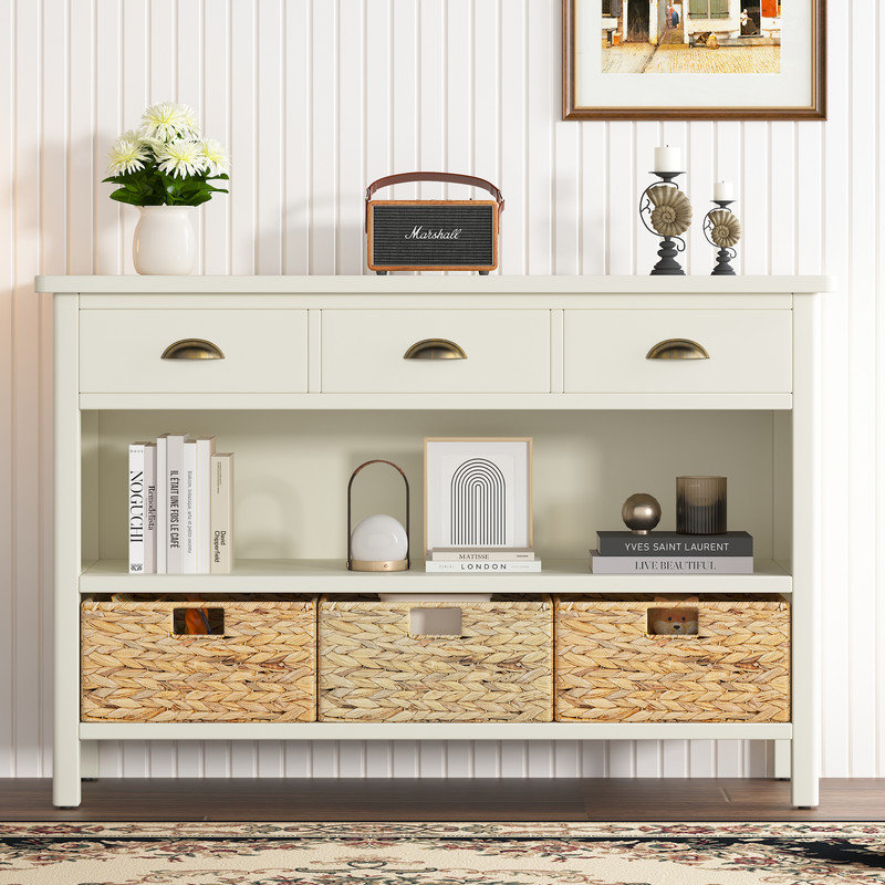47'' Buffet Table, Antique White