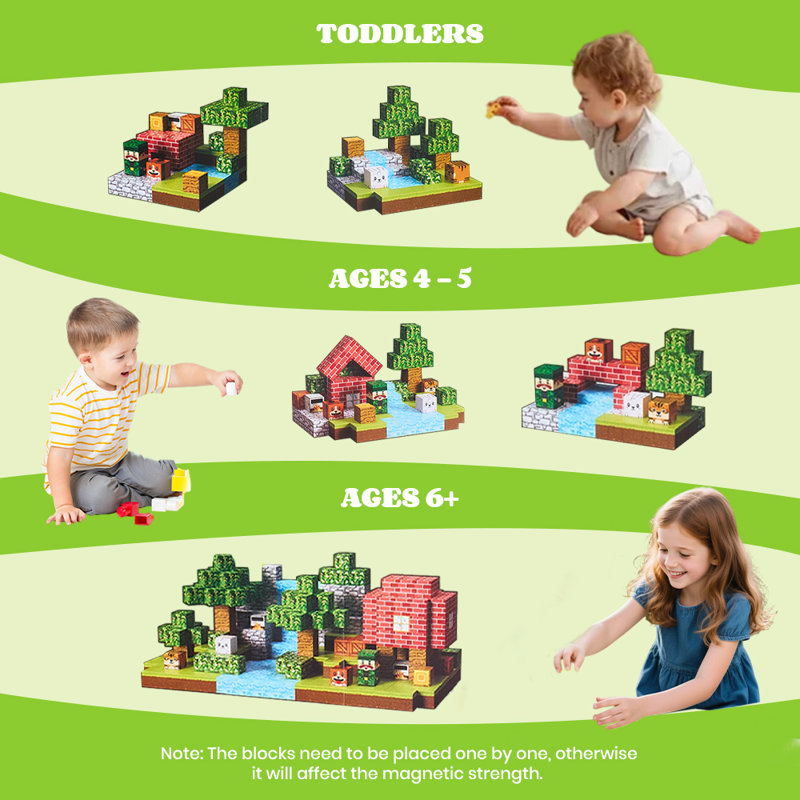150Pcs Children Magnetic Building Blocks Toy Set