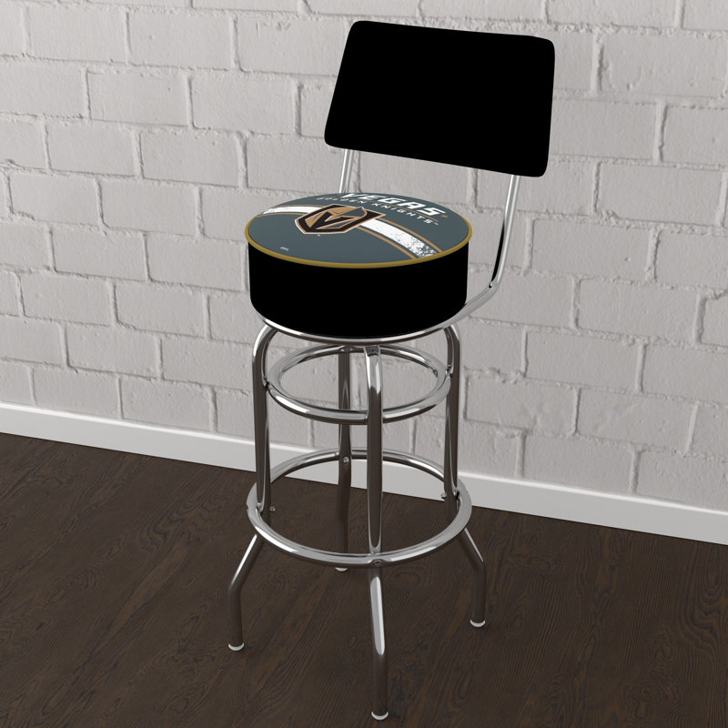 Swivel Upholstered Counter Stool with Metal Frame
