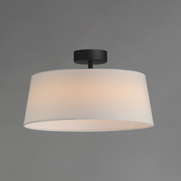 Melva Linen LED Semi Flush Mount