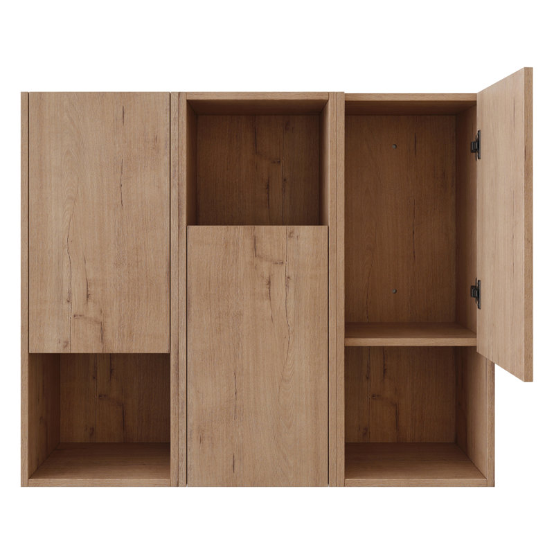Armoire de salle de bain 36 po, Imitation chêne