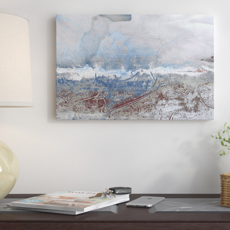 «Horizon Spray III» par Renee Stramel - impression sur toile tendue, Toile avec cadre noir, Pas de tapis