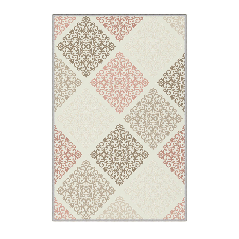 Stylish Woven Carpet, 100% Polyester, Pile Height: 0.3 in | Antibacterial & Non-Slip Underside, 3D Digital Printing | Machine Washable, Perfect for Home Décor, Living Room & Bedroom Use