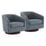 Fauteuil demi-tonneau pivotant Bennett (ensemble de 2)